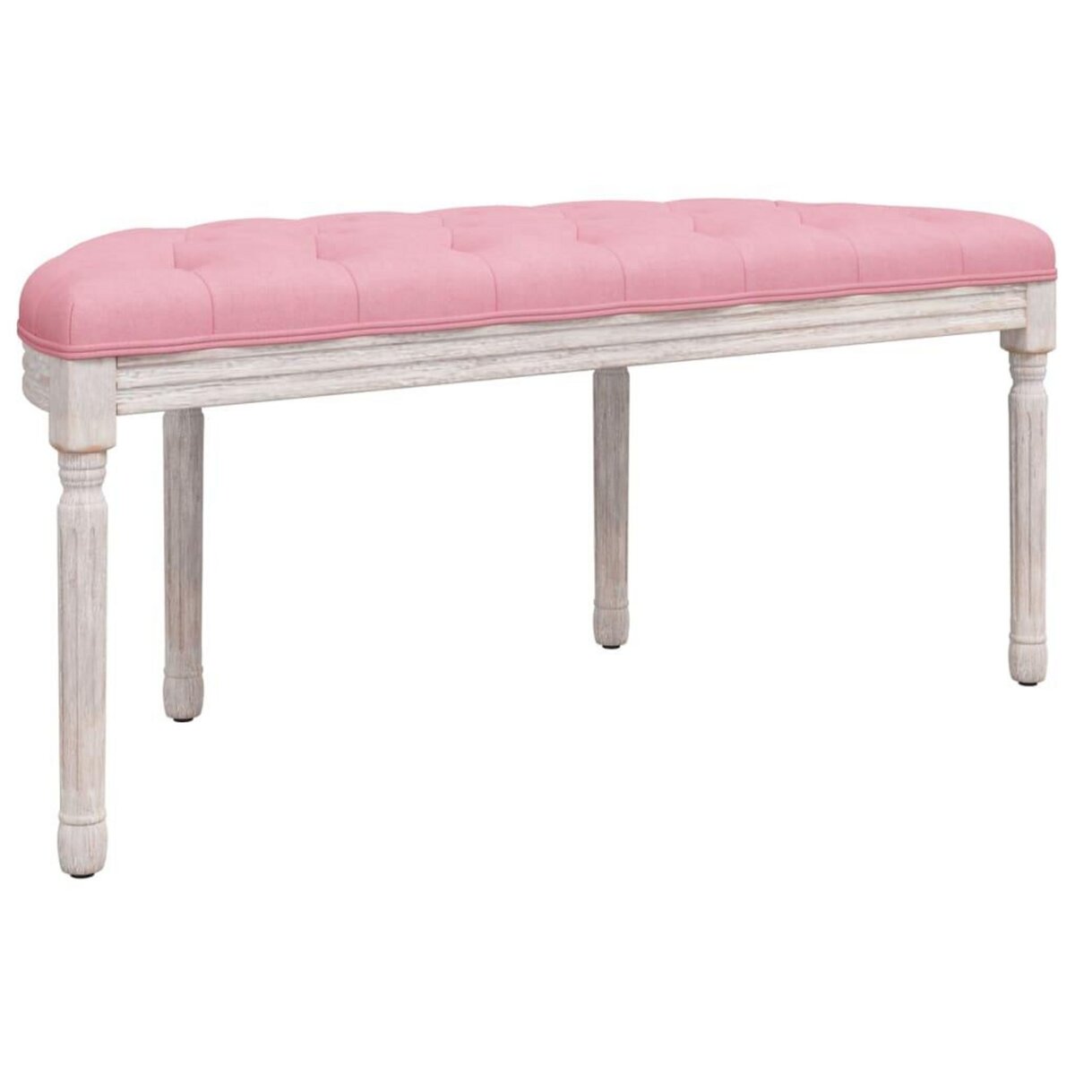 VIDAXL Banc Rose 110,5x45x49 cm Velours