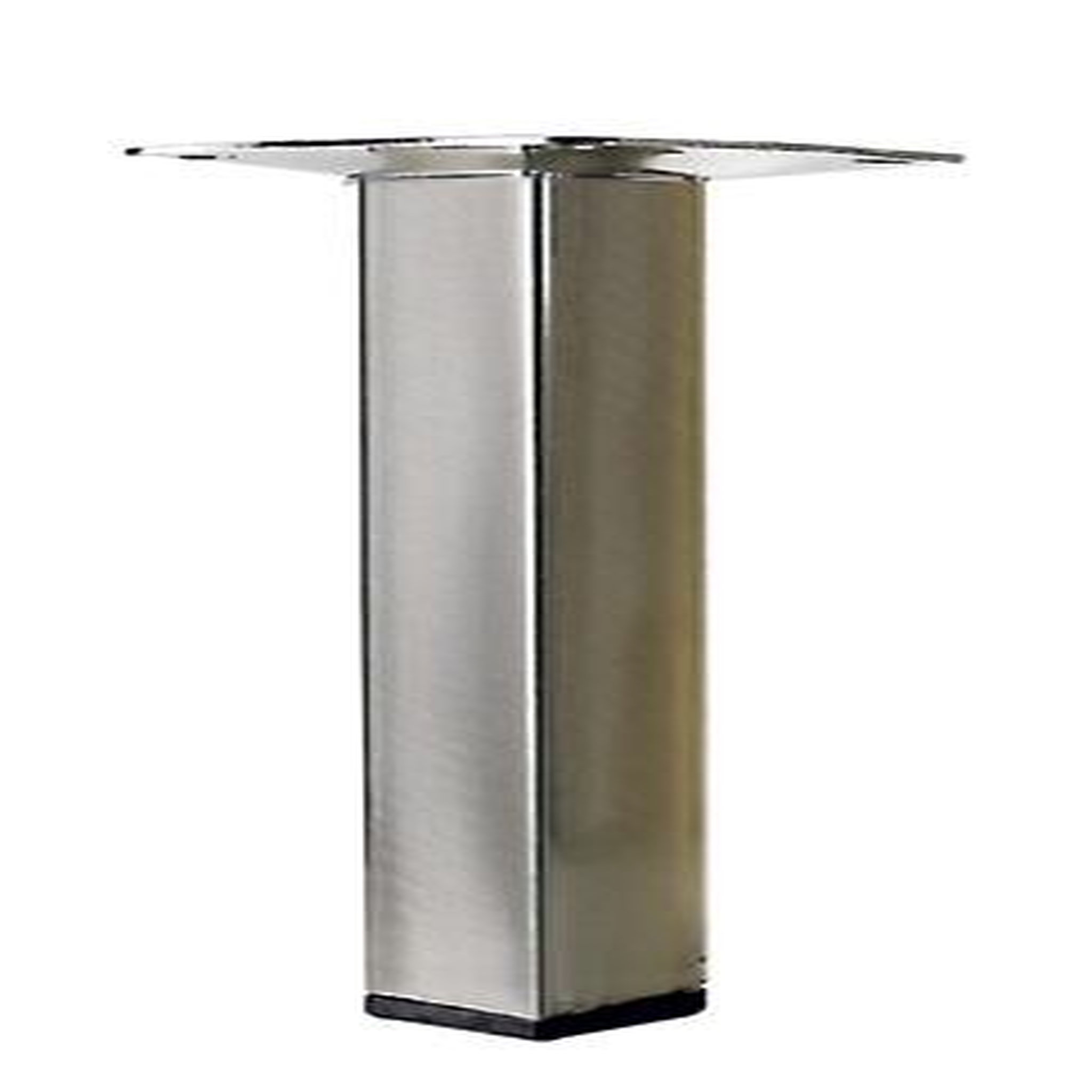 CENTRALE BRICO Pied meuble carré HETTICH fixe acier brossé gris