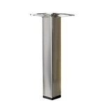 CENTRALE BRICO Pied meuble carré HETTICH fixe acier brossé gris