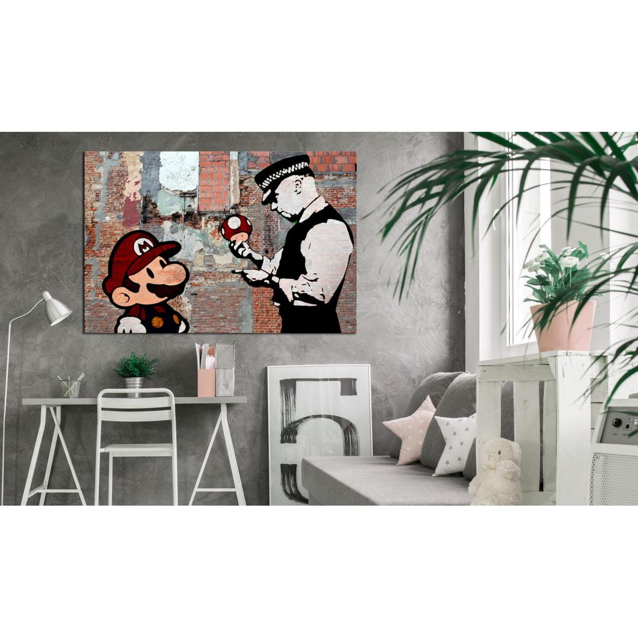 Voir la diapositive 2 : Paris Prix Tableau Imprimé  Banksy - One Last Time
