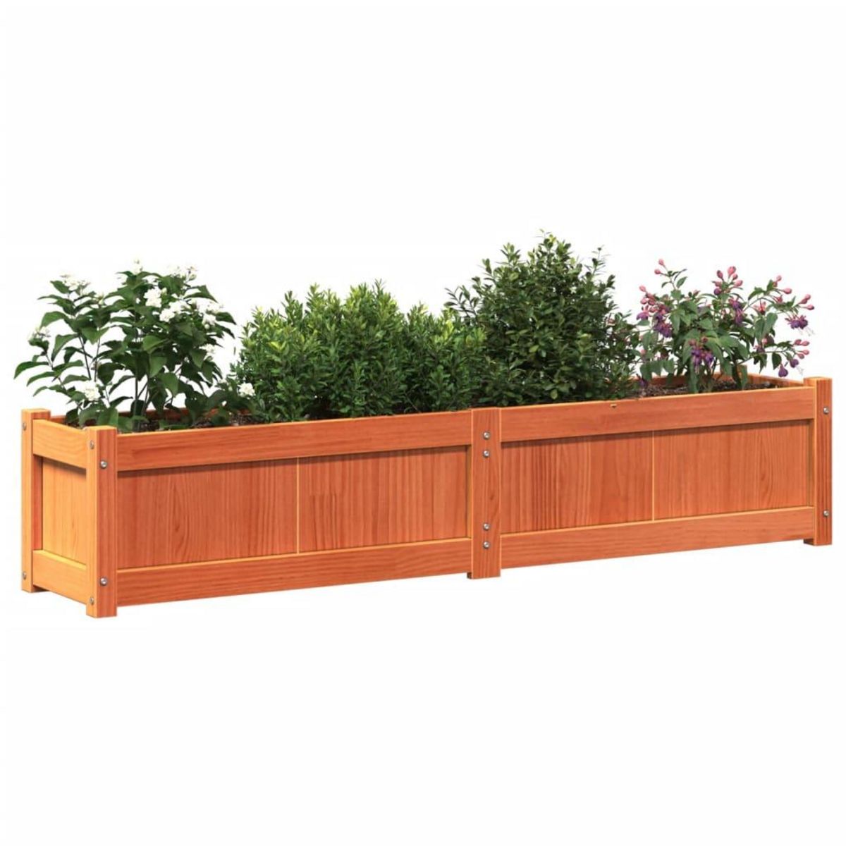 VIDAXL Jardinieres 2 pcs cire marron bois de pin massif