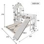 Voir la diapositive 3 : MERAX Lit superposé 90x200(140x200)cm pin coloris blanc
