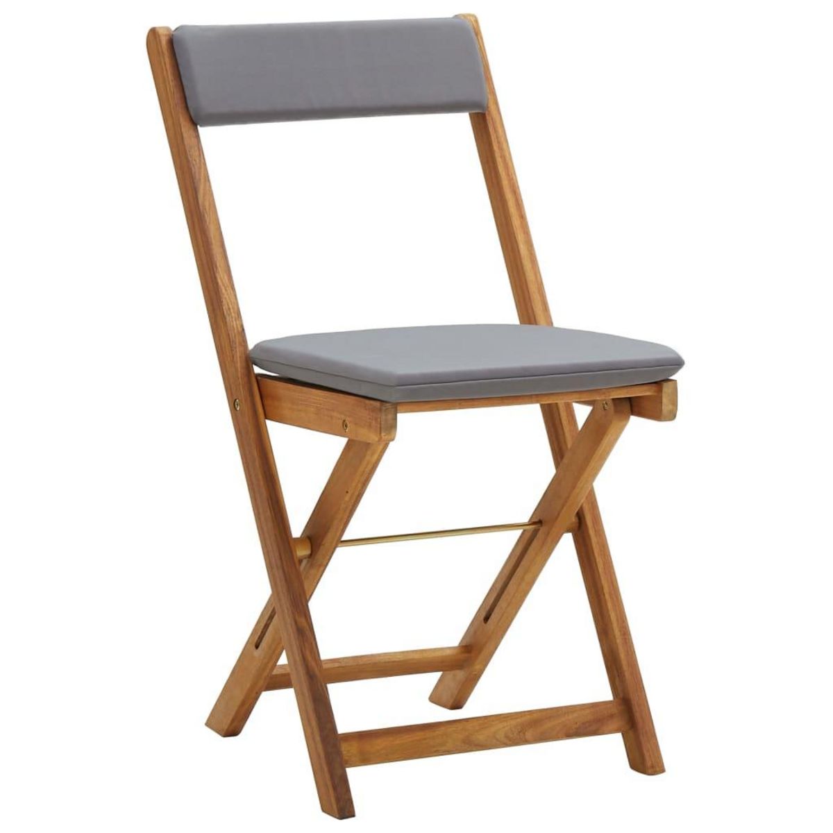 VIDAXL Ensemble de bistro pliable 3 pcs avec coussins Acacia solide