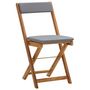 Voir la diapositive 5 : VIDAXL Ensemble de bistro pliable 3 pcs avec coussins Acacia solide