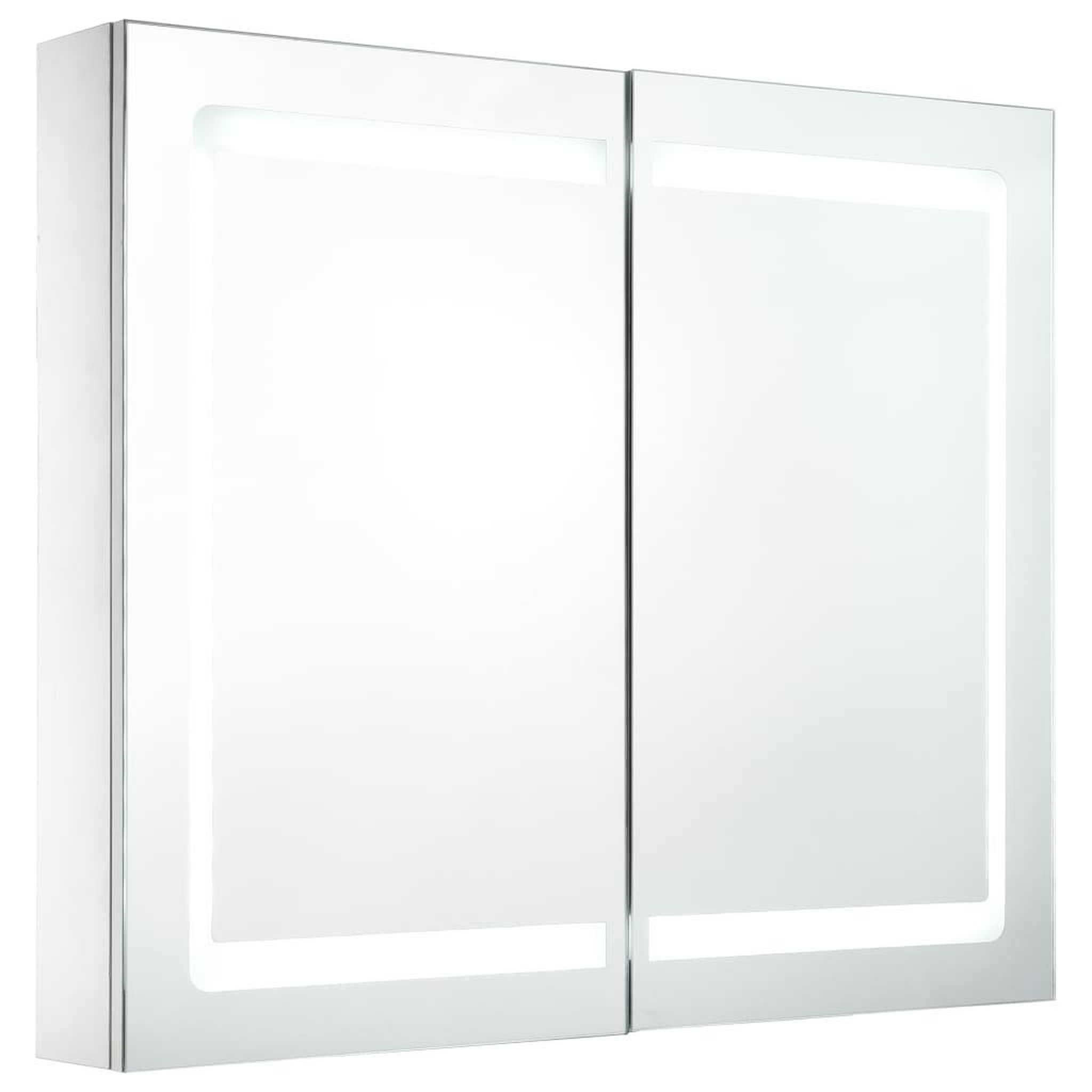 Voir la diapositive 2 : VIDAXL Armoire de salle de bain a miroir led 80x12,2x68 cm