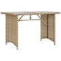 Voir la diapositive 2 : VIDAXL Table de jardin avec dessus en verre beige 110x68x70 cm rotin
