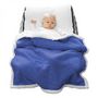 Voir la diapositive 3 : Monsieur Bébé Couverture, plaid polaire pour enfant 75 x 100 cm en flanelle et sherpa ultra doux