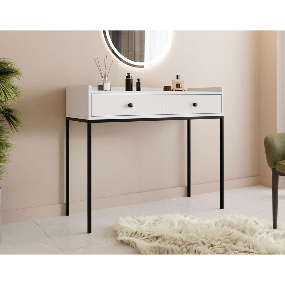 BEST MOBILIER Filipo - console - blanc - 100 cm