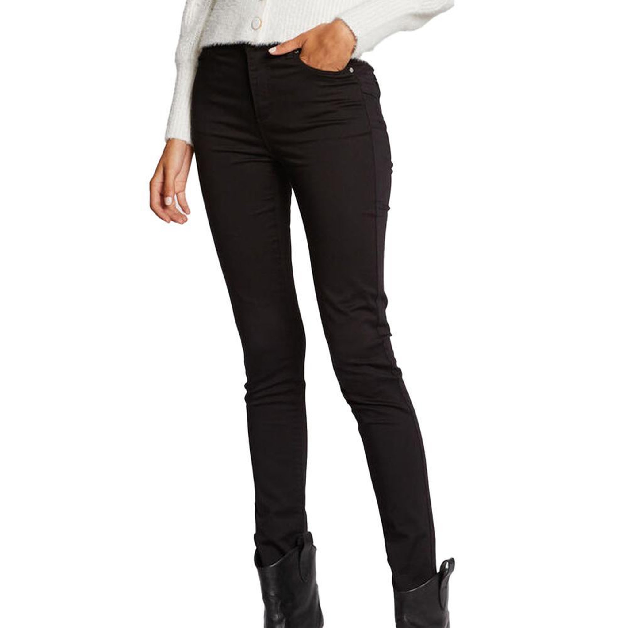 MORGAN Pantalon Slim Noir Femme Morgan PACO. Coloris disponibles : Noir
