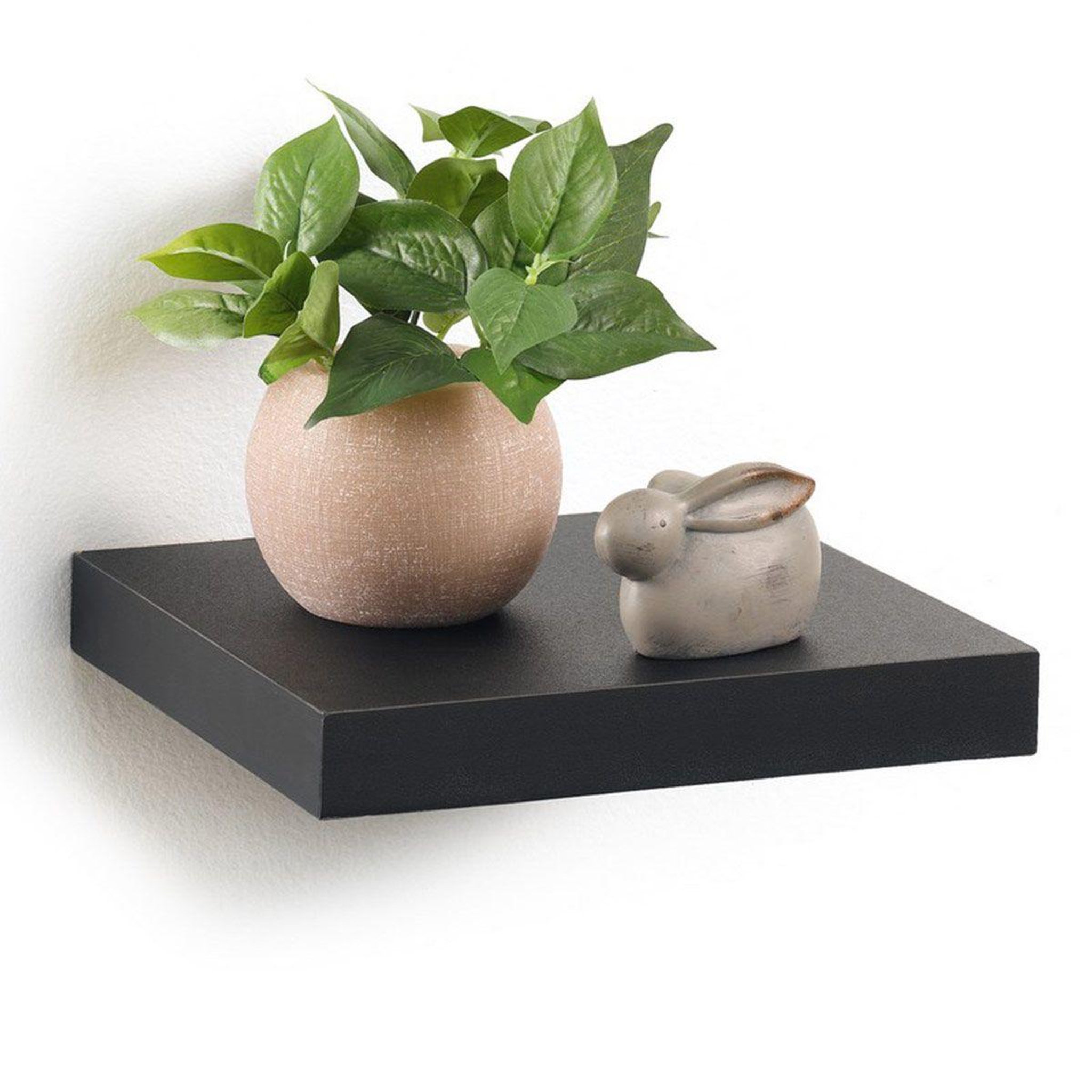 HOMEA Étagère murale design  flottante  25cm noir