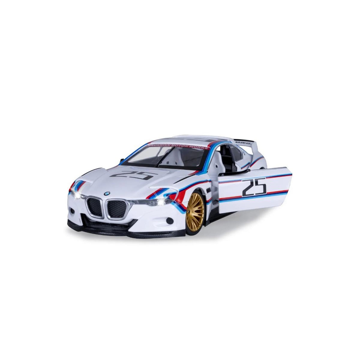 Jamara BMW 3.0 CSL miniature 1:34 blanche avec piles
