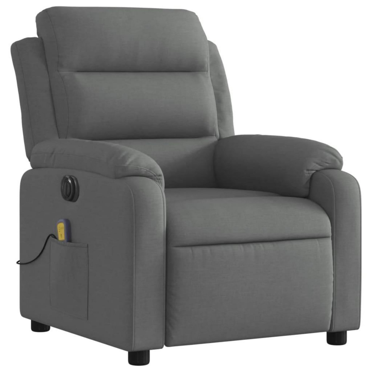 VIDAXL Fauteuil inclinable de massage electrique gris fonce tissu