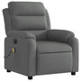 Voir la diapositive 4 : VIDAXL Fauteuil inclinable de massage electrique gris fonce tissu