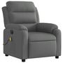 Voir la diapositive 4 : VIDAXL Fauteuil inclinable de massage electrique gris fonce tissu