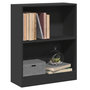 Voir la diapositive 4 : VIDAXL Bibliotheque Noir 60x24x76 cm Bois d'ingenierie