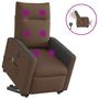 Voir la diapositive 1 : VIDAXL Fauteuil inclinable de massage electrique Marron Tissu