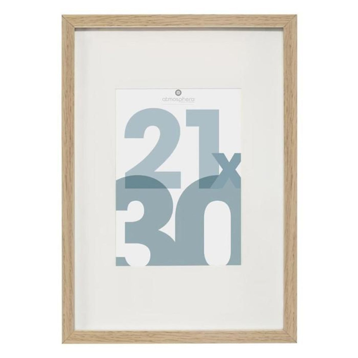 ATMOSPHERA Cadre Photo en Verre  Manu  21x30cm Naturel