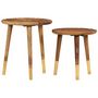 Voir la diapositive 2 : VIDAXL Tables basses 2 pcs Bois massif