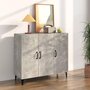 Voir la diapositive 1 : VIDAXL Buffet gris béton 90x34x80 cm bois d ingénierie