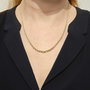 Voir la diapositive 2 : L'ATELIER D'AZUR Collier Femme Maille Corde en Chute - Or Jaune