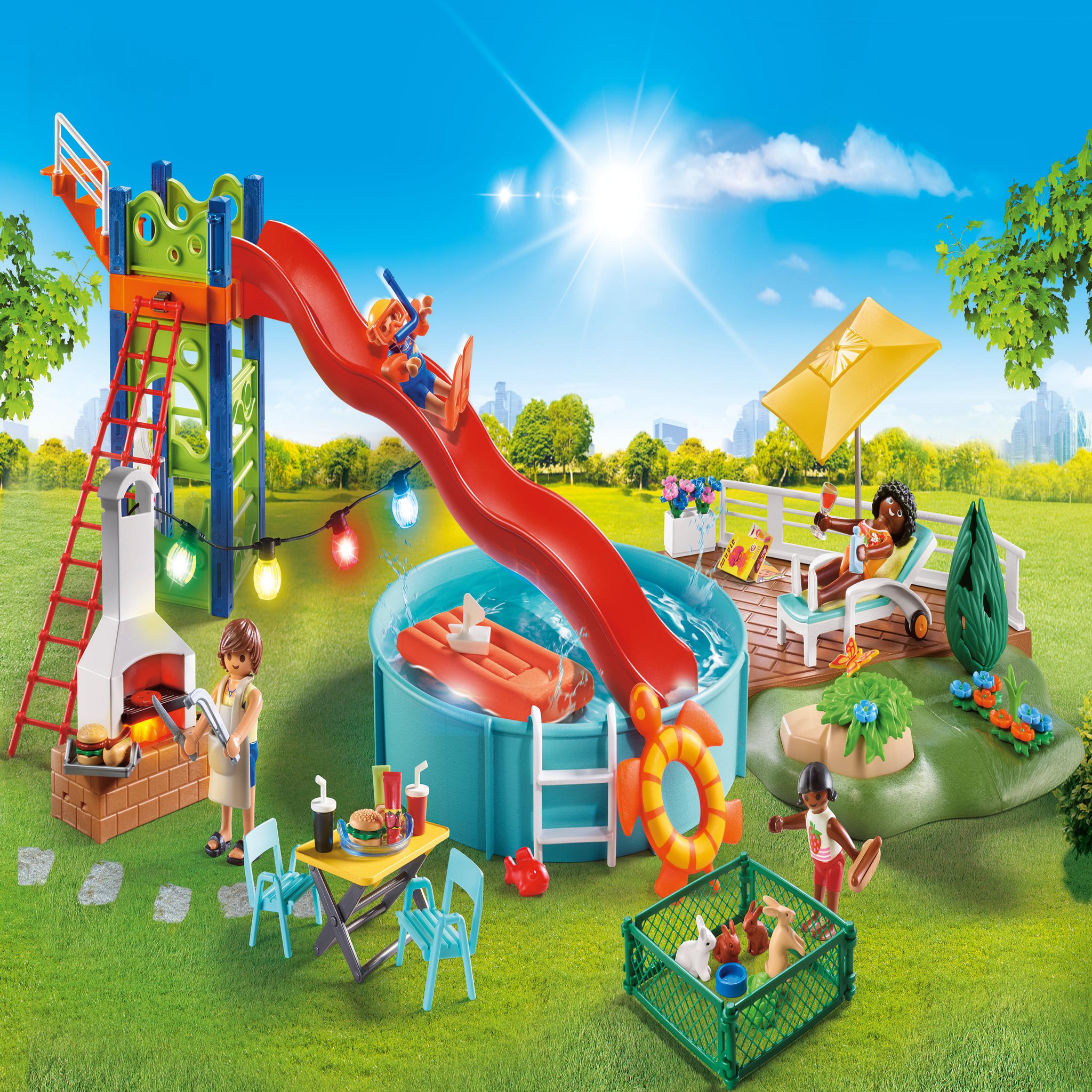 Voir la diapositive 2 : PLAYMOBIL 70987 - Espace détente avec piscine