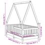 Voir la diapositive 6 : VIDAXL Cadre de lit pour enfant blanc 70x140 cm bois de pin massif