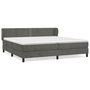 Voir la diapositive 2 : VIDAXL Sommier a lattes de lit et matelas Gris fonce 200x200cm Velours