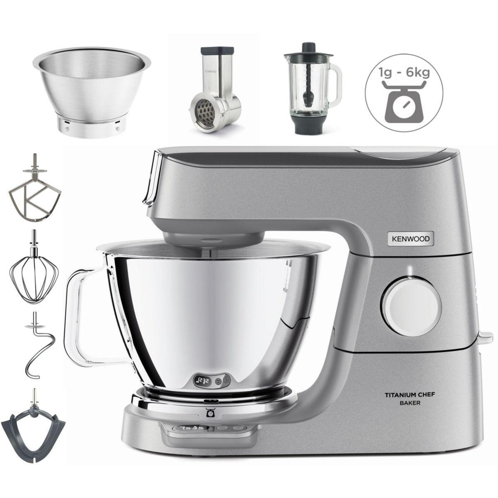 Voir la diapositive 2 : KENWOOD Robot pâtissier kvc85.314si titanium chef baker