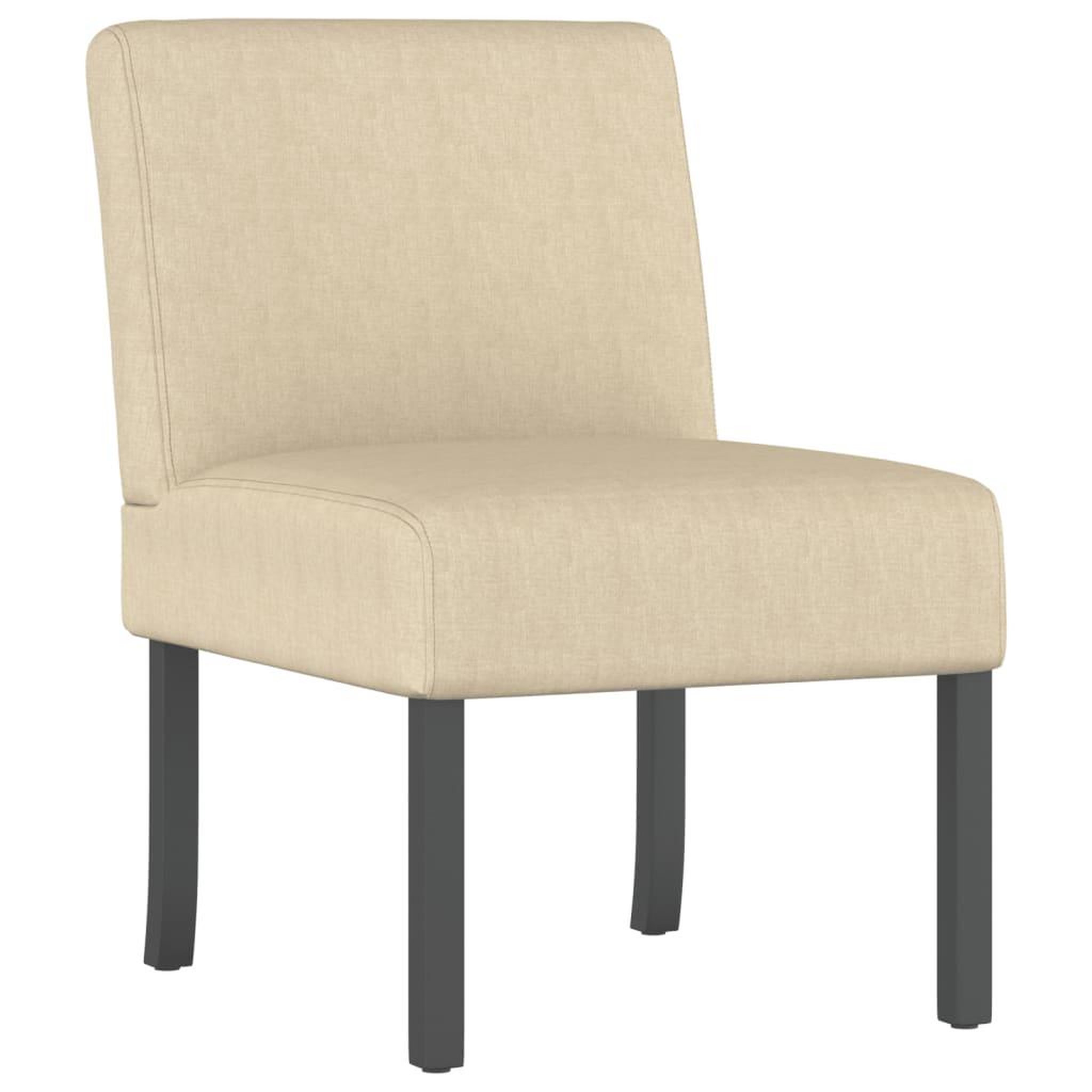Voir la diapositive 2 : VIDAXL Fauteuil sans accoudoirs creme tissu