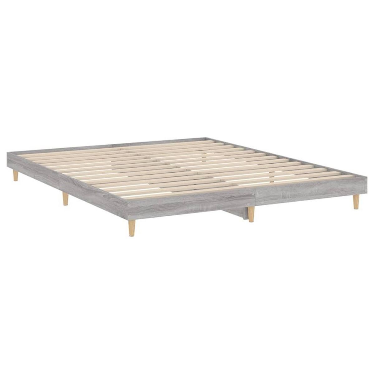 VIDAXL Cadre de lit sans matelas sonoma gris 200x200 cm