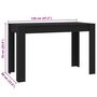 Voir la diapositive 6 : VIDAXL Table de salle a manger Noir 120 x 60 x 76 cm Bois d'ingenierie