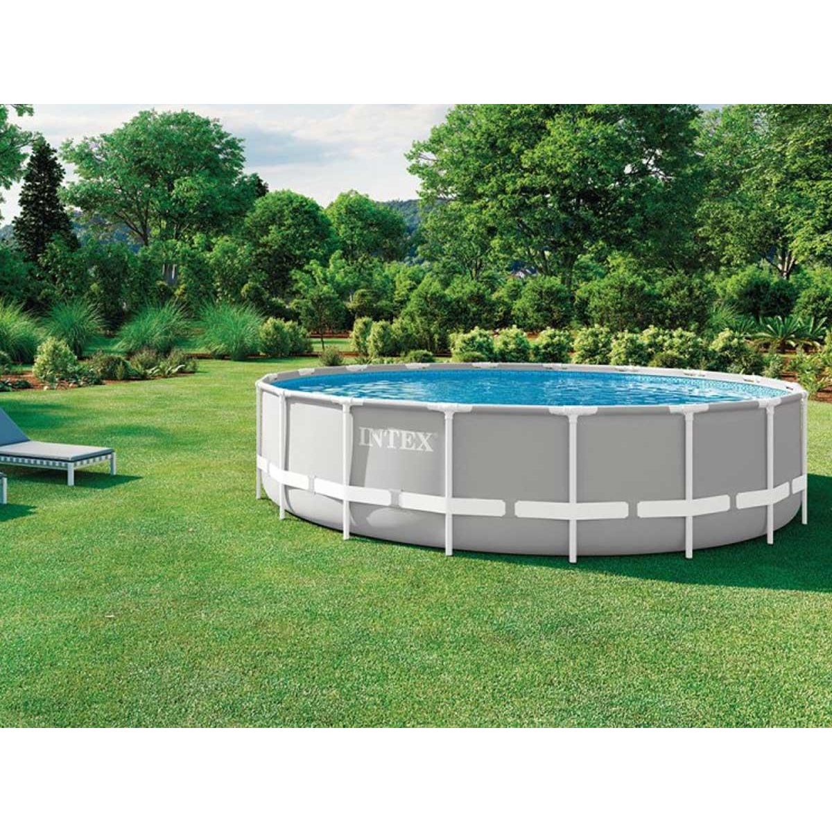 INTEX Piscine tubulaire Prism Frame ronde 5,49 x 1,22 m - Intex