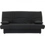 Voir la diapositive 1 : MARKET24 Banquette clic clac 3 places - Tissu noir - L 190 x P 92 cm - DREAM - Style Contemporain