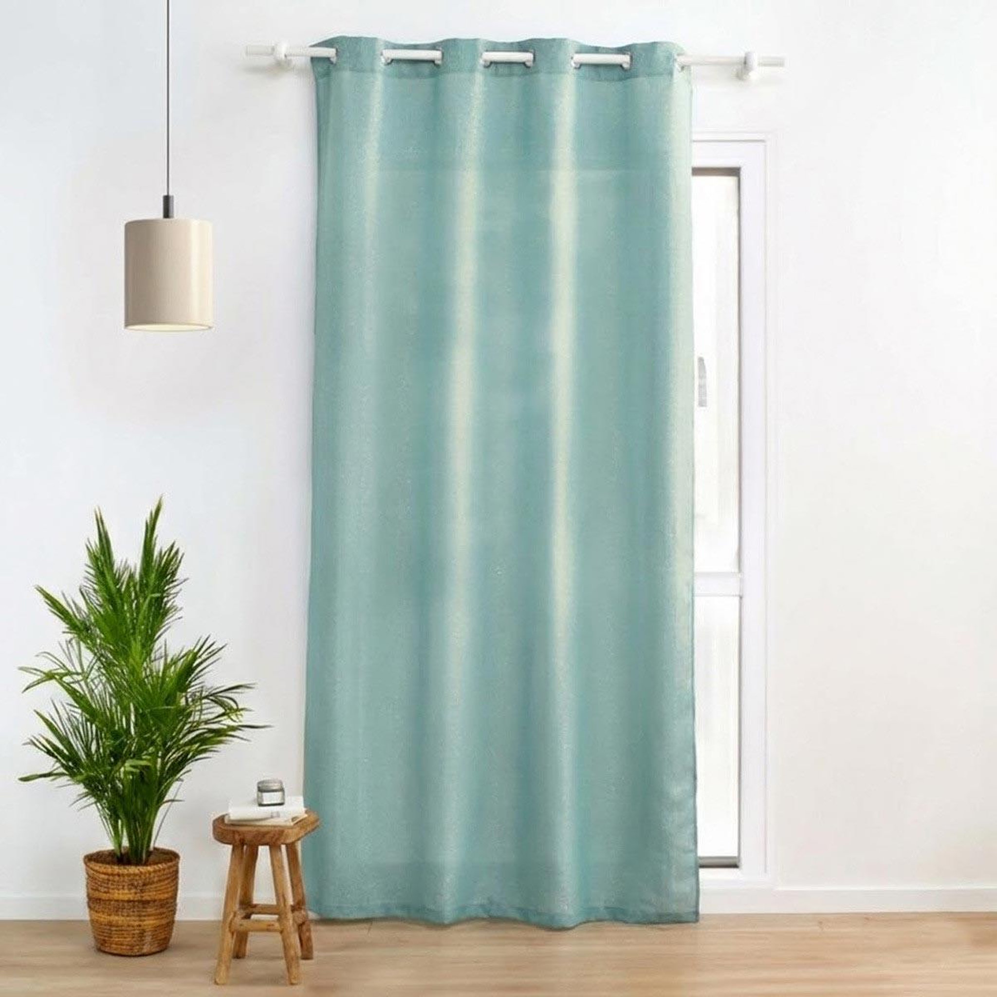 Douceur d'Intérieur Rideau à œillets  zeline  140x260cm sauge