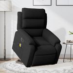 VIDAXL Fauteuil inclinable de massage electrique noir velours