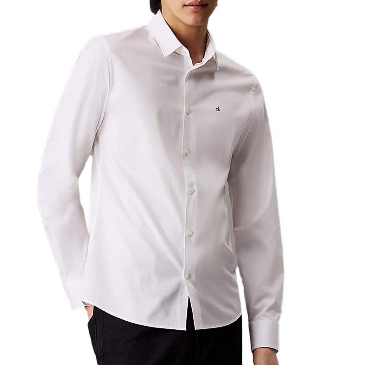 CALVIN KLEIN JEANS Chemise he/Noir Homme Calvin Klein Jeans Poplin Stretch