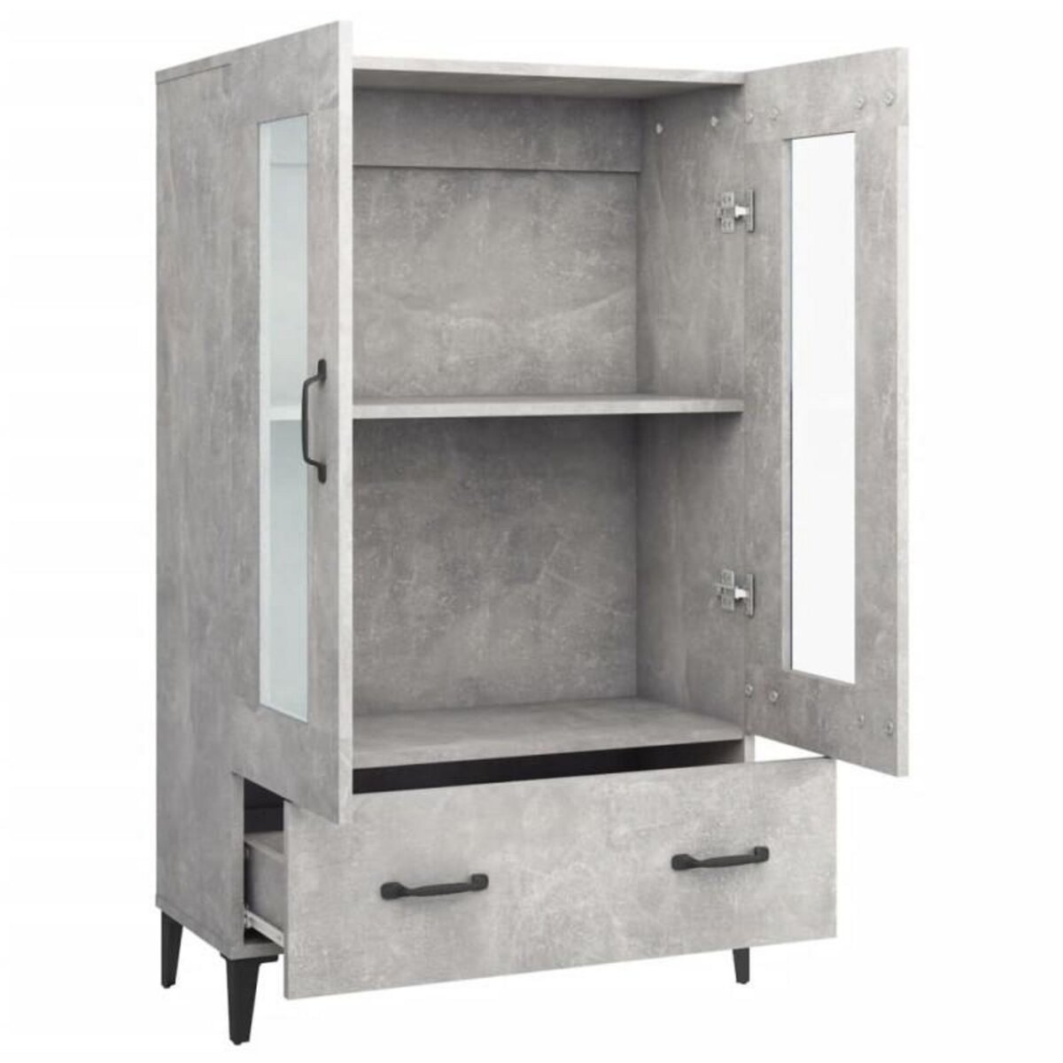 VIDAXL Buffet haut Gris béton 70x31x115 cm Bois d ingénierie