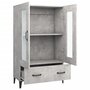 Voir la diapositive 6 : VIDAXL Buffet haut Gris béton 70x31x115 cm Bois d ingénierie