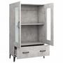 Voir la diapositive 6 : VIDAXL Buffet haut Gris béton 70x31x115 cm Bois d ingénierie