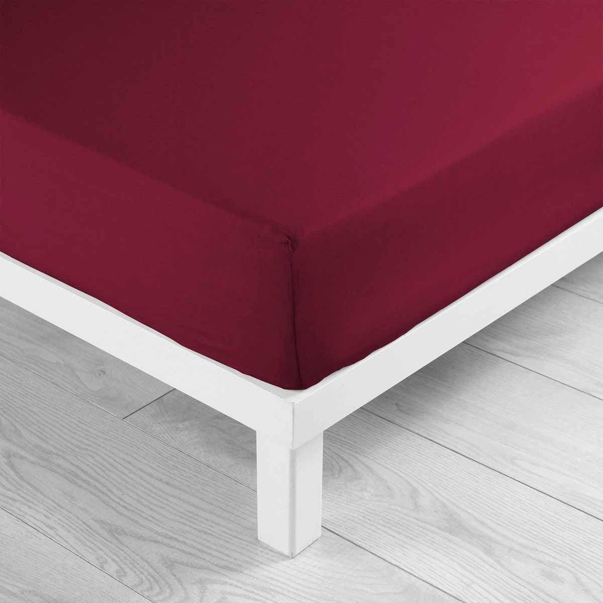 Voir la diapositive 2 : Douceur d'Intérieur Drap housse  lina  180x200cm rouge