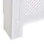 Voir la diapositive 6 : HOMCOM Cache-radiateur design - habillage radiateur motif rond - dim. 78L x 19l x 82H cm - MDF blanc