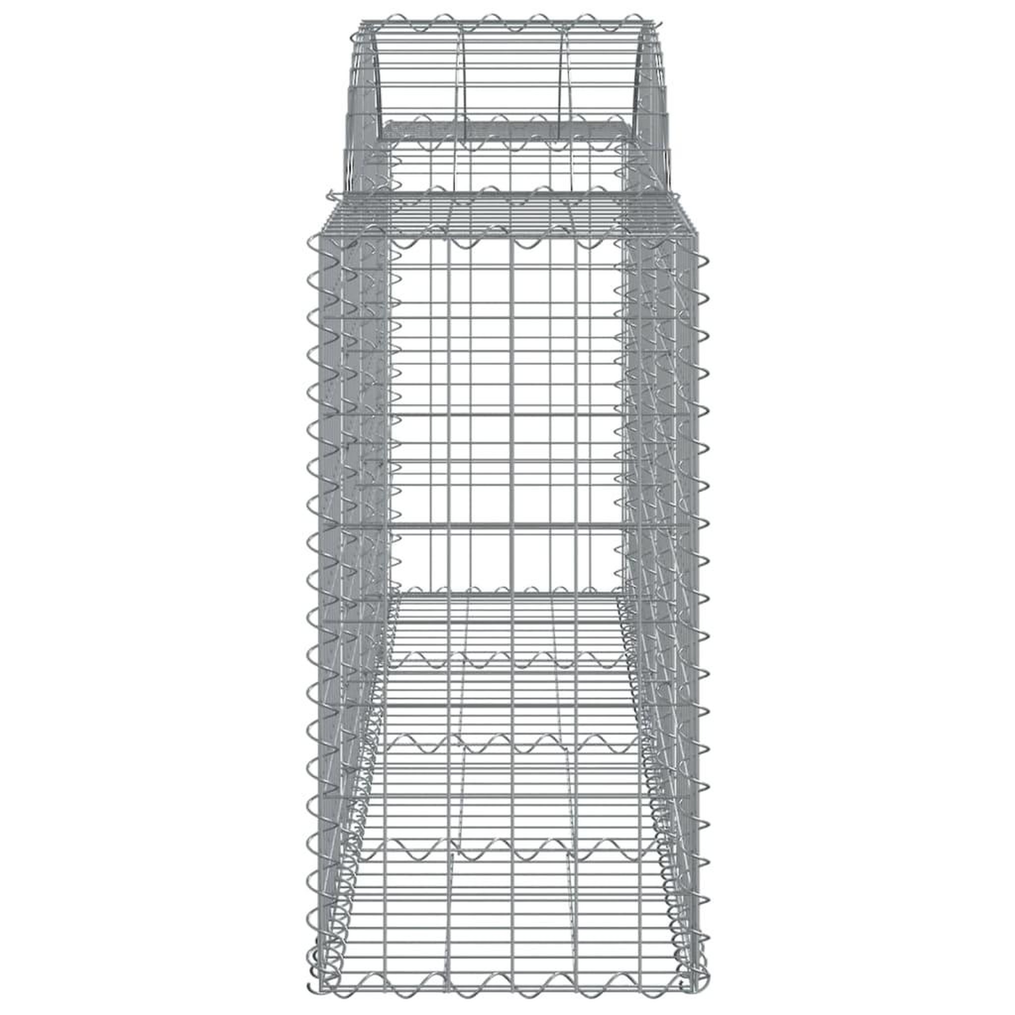 Voir la diapositive 5 : VIDAXL Paniers a gabions arques 4 pcs 200x50x80/100 cm Fer galvanise