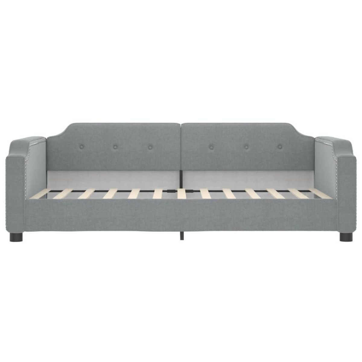 VIDAXL Lit de jour avec matelas gris clair 100x200 cm tissu
