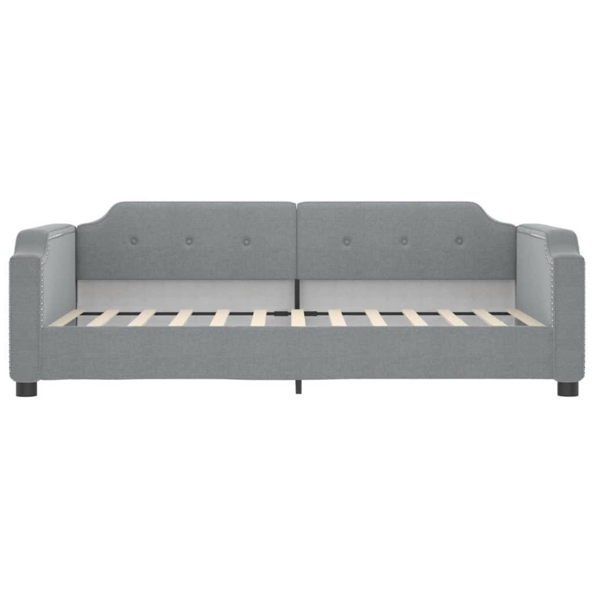 VIDAXL Lit de jour avec matelas gris clair 100x200 cm tissu