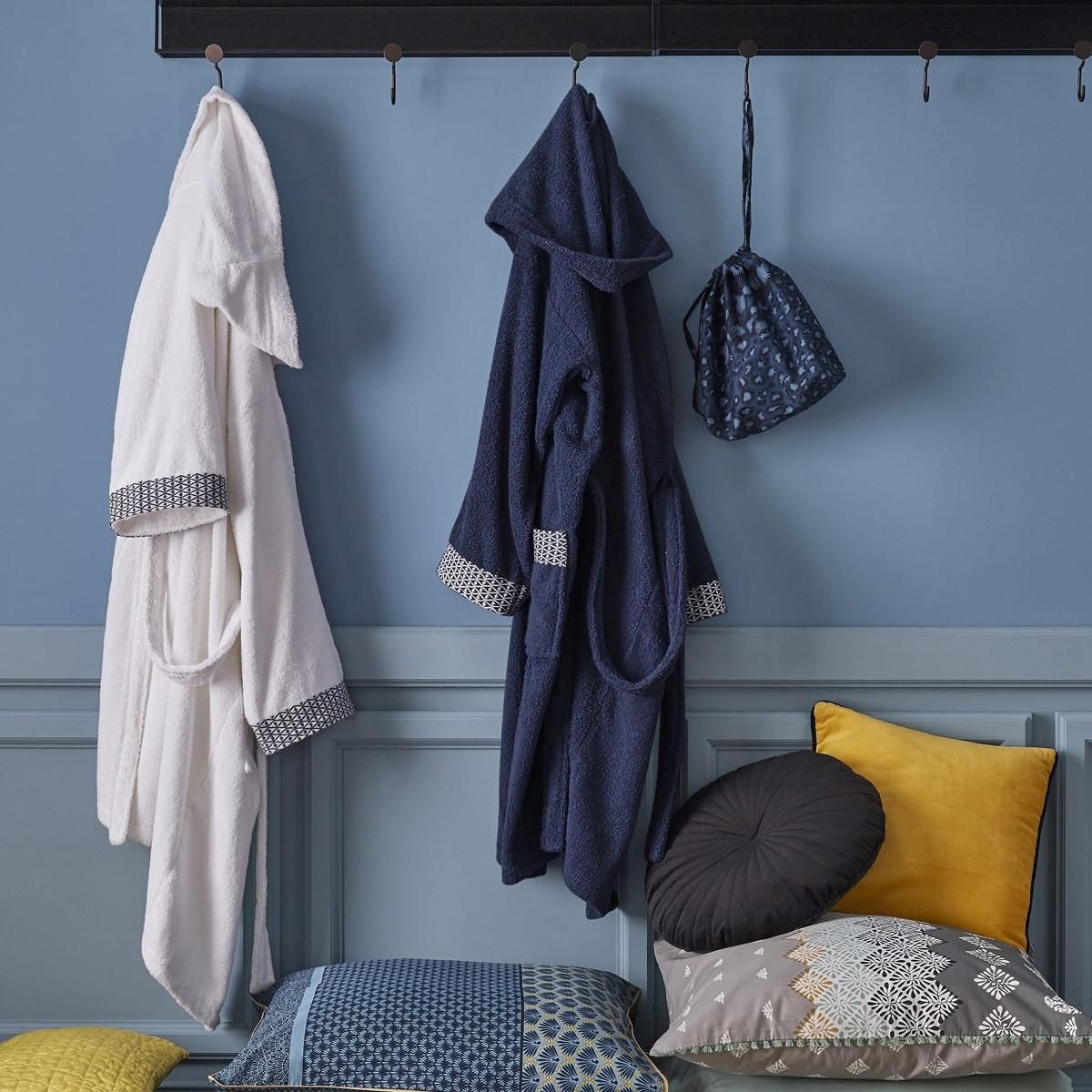 GUY LEVASSEUR Peignoir adulte en coton éponge et broderie taille  - NAPOLI