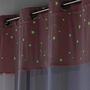 Voir la diapositive 5 : Paris Prix Rideau Voilage Phosphorescent  Moonlight  140x280cm Rose