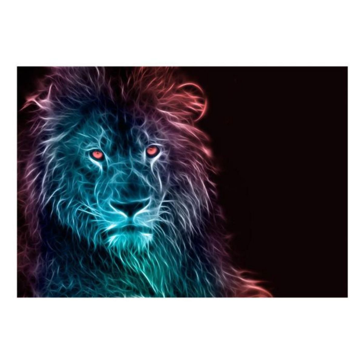 Paris Prix Papier Peint  Abstract Lion Rainbow