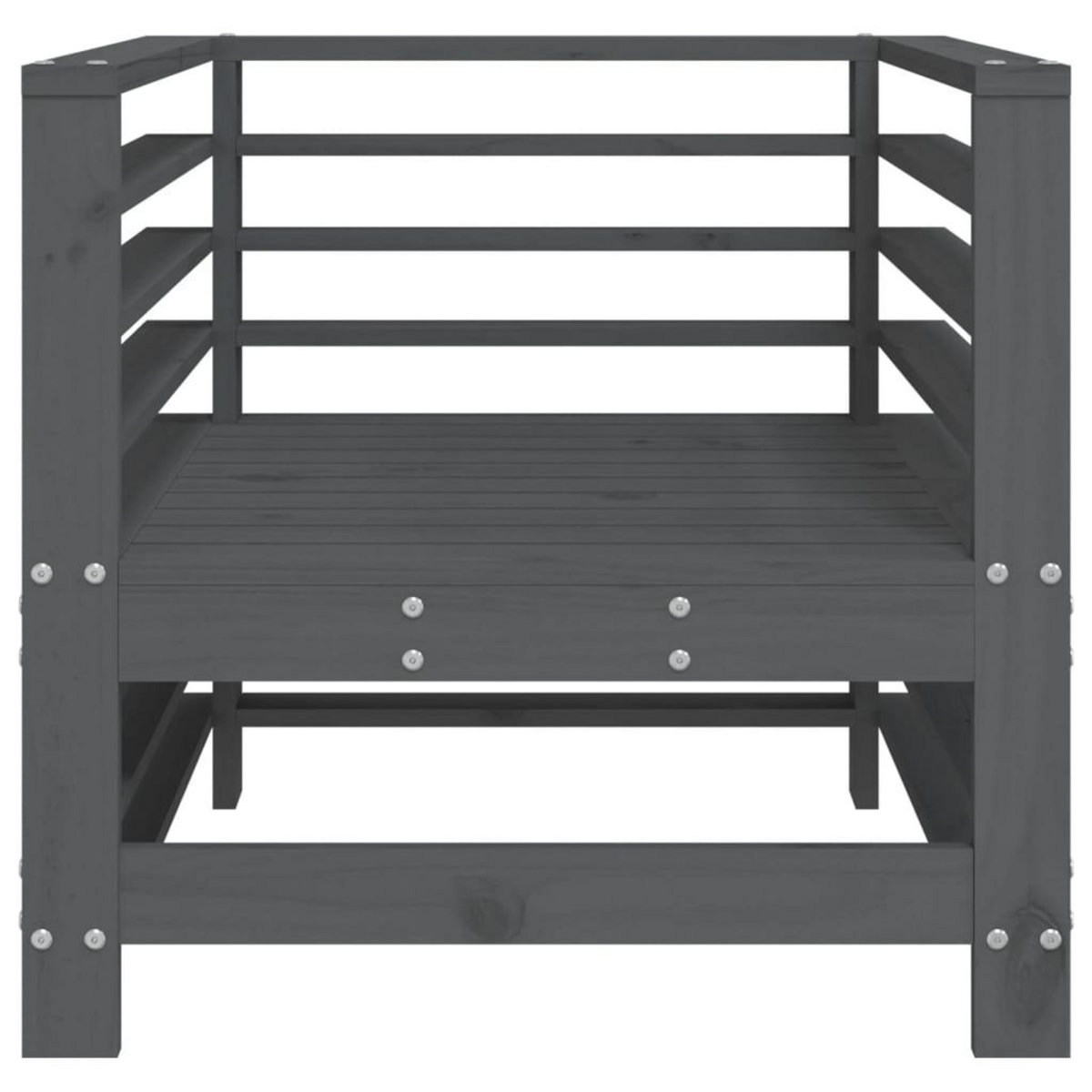 VIDAXL Chaises de jardin lot de 2 gris bois massif de pin