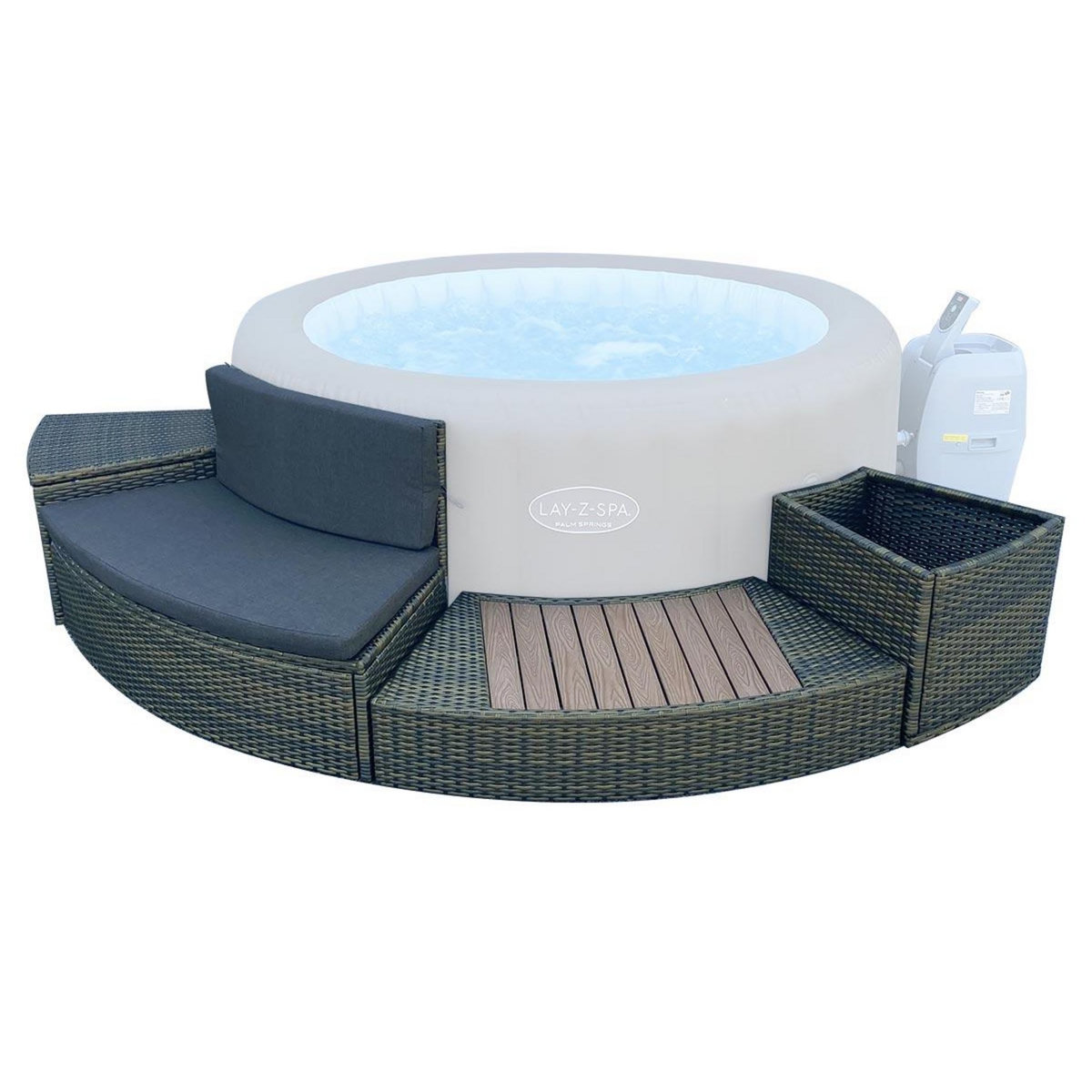 BESTWAY Ensemble mobilier 4 modules pour spa gonflable Lay-Z-Spa rond 200 cm - Bestway