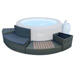 BESTWAY Ensemble mobilier 4 modules pour spa gonflable Lay-Z-Spa rond 200 cm - Bestway